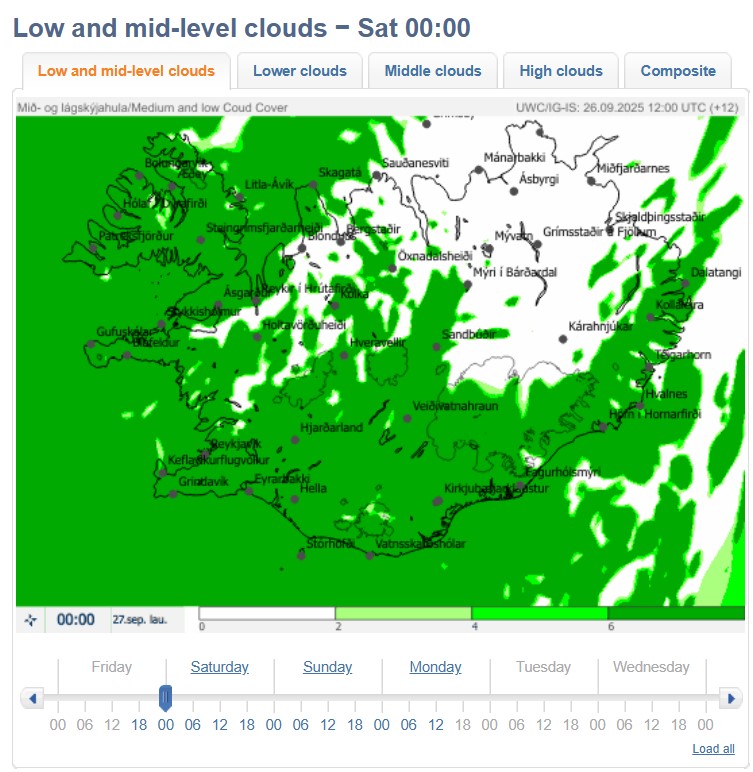 Icelandic Meteorological office - Aurora Forecast