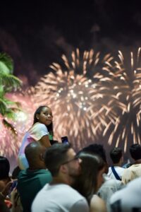 Vibrant New Year's Eve Fireworks in Rio de Janeiro